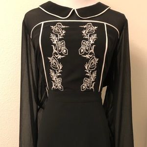 Modcloth Embroidered Fit & Flare Dress - Sz 2X